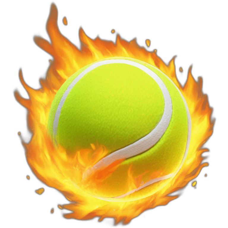 tennis ball fire emoji