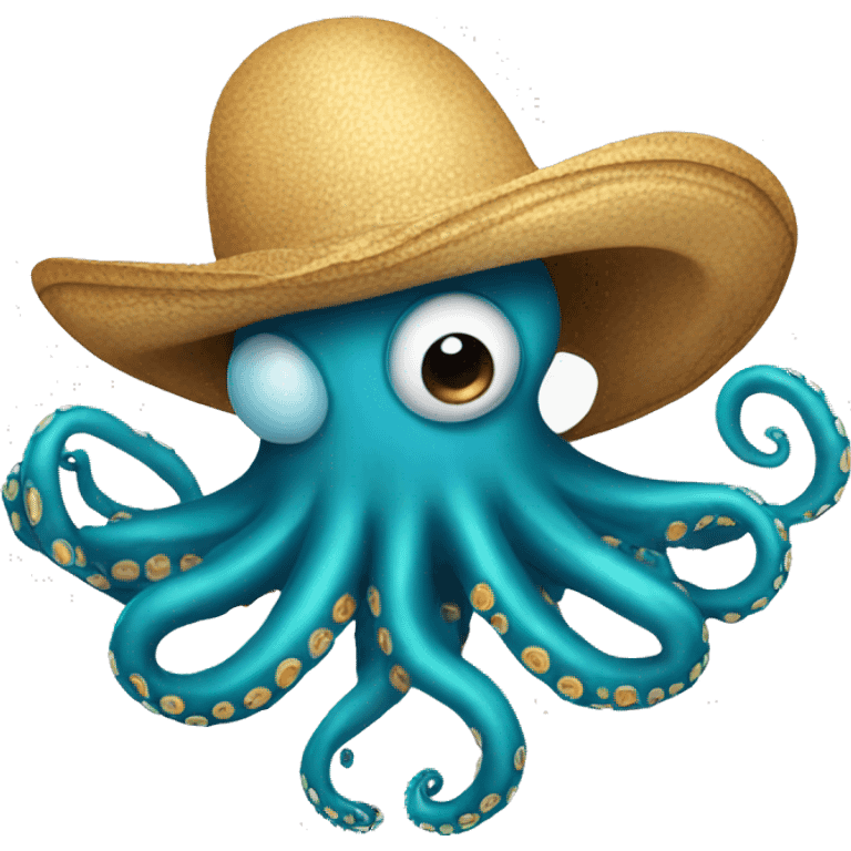 pulpo con sombrero emoji