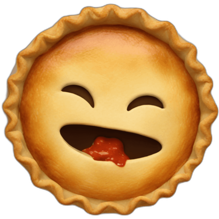 Meat pie and sauce emoji