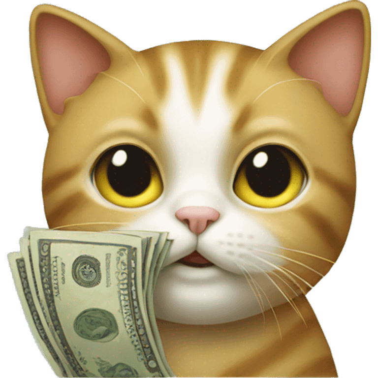 Cat holding money  emoji