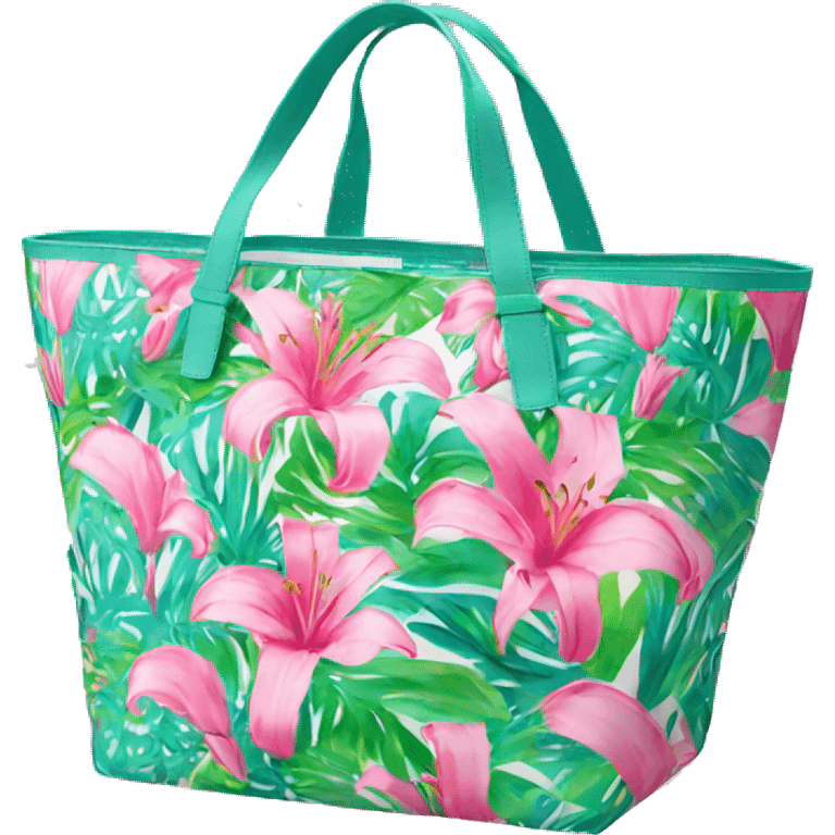 Lilly Pulitzer tote emoji