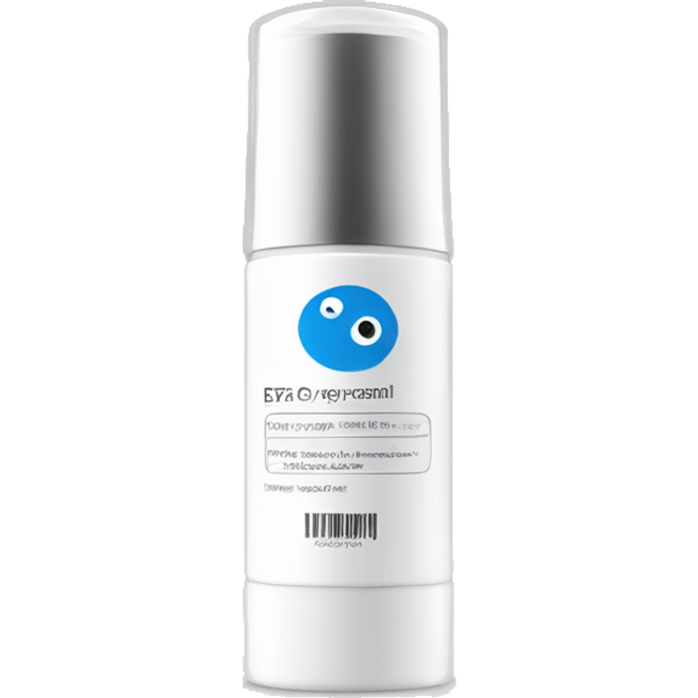 eye cream bottle with label emoji