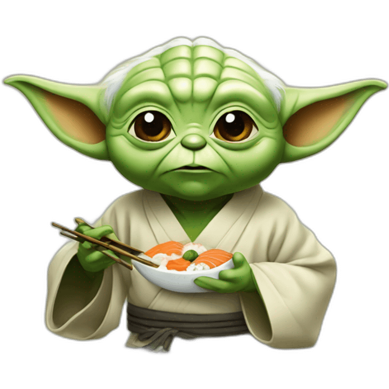 Yoda eat sushi emoji