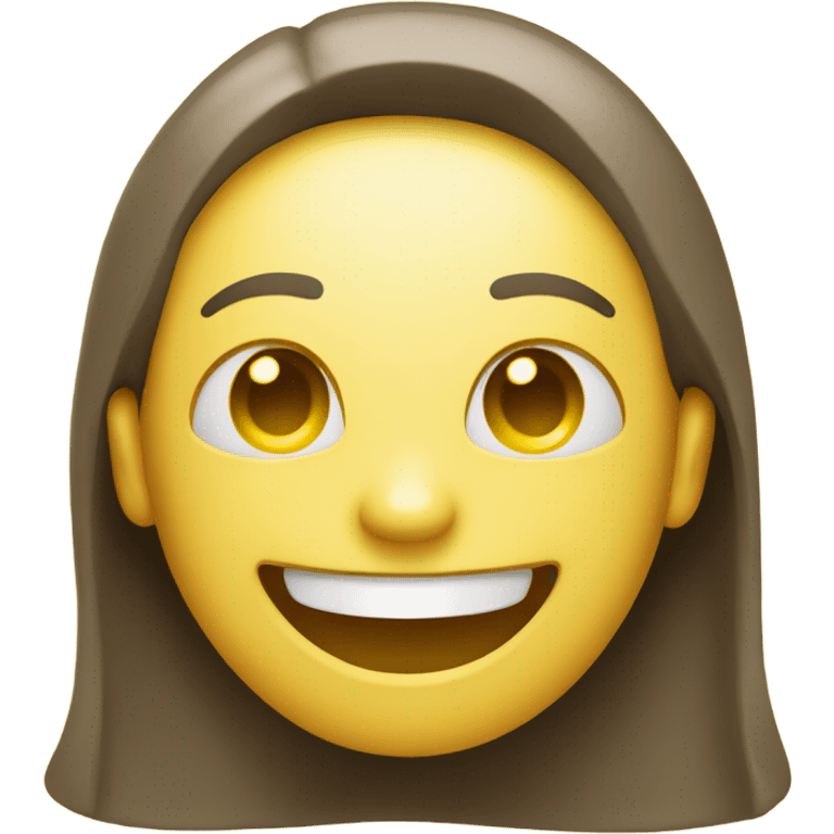 yellow happy face with blue backrou emoji