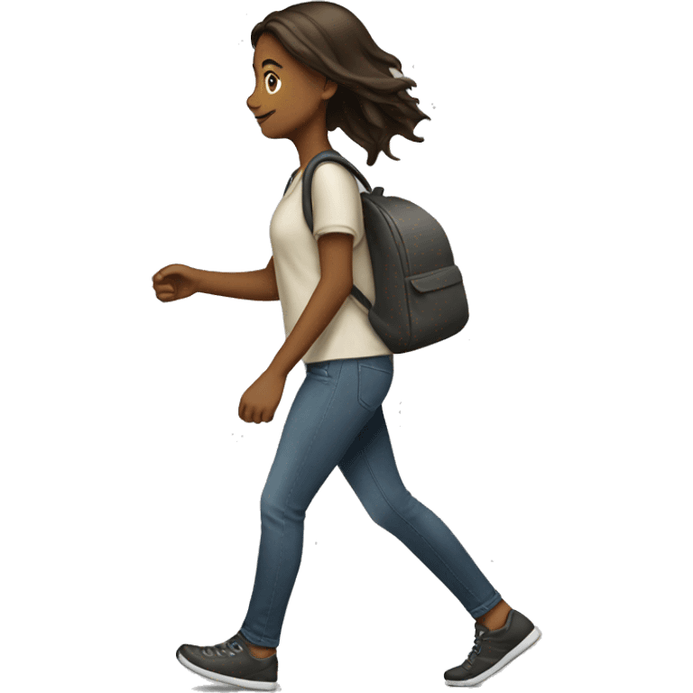 Girl Walking right  emoji