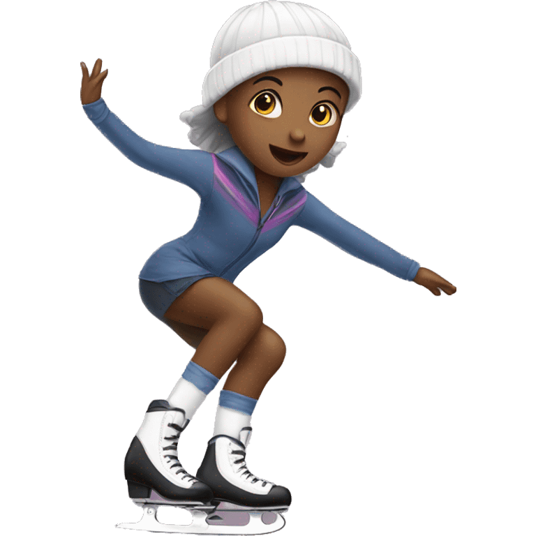 Girl figureskating emoji