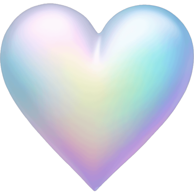 Pastel White iridescent heart emoji