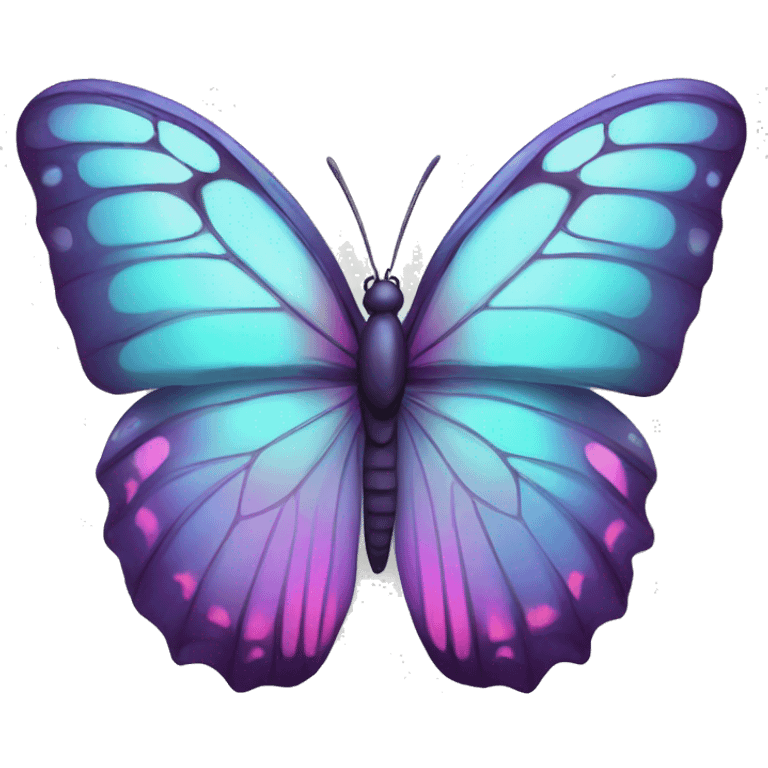 Iridescent glossy butterfly emoji