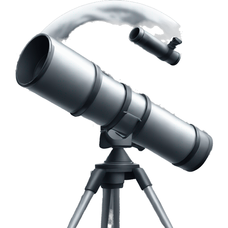 Telescope with moon emoji