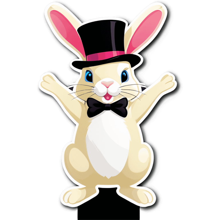 Bunny and a top hat.  emoji