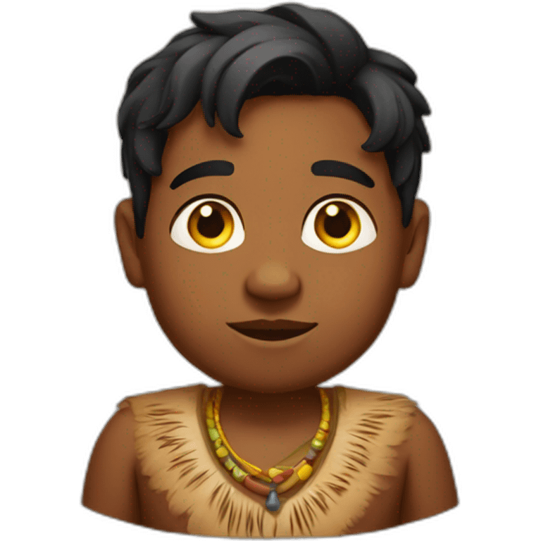 A black fat Indian boy emoji