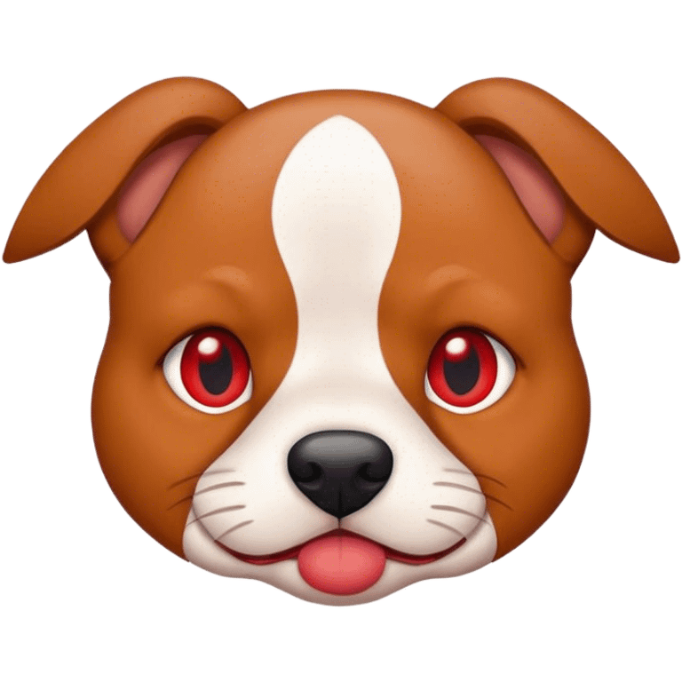 Brown red nose pit emoji