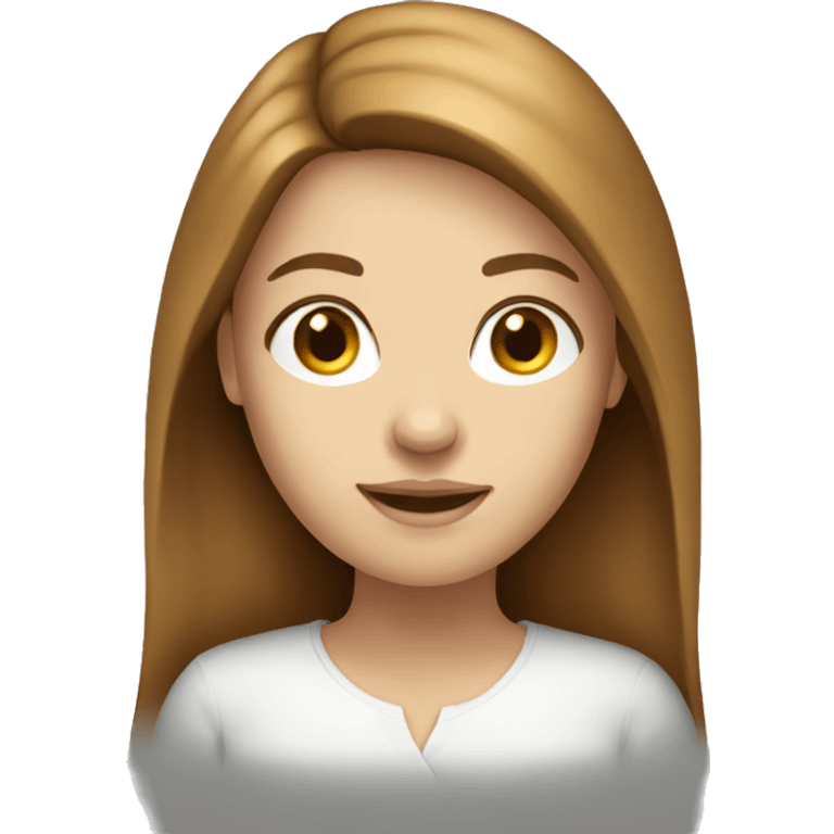 White-woman-with-long-brown-hair-young emoji