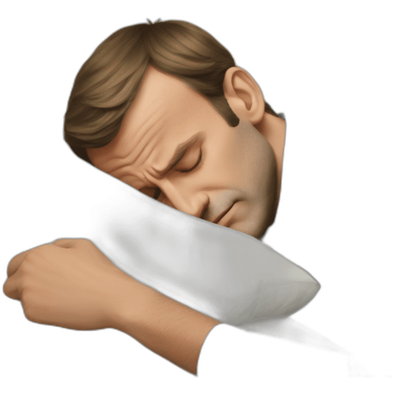 Emmanuel Macron sleeping emoji