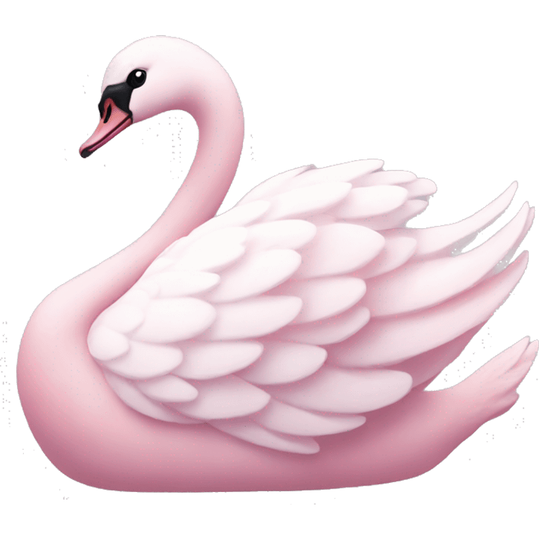 pastel pink swan emoji