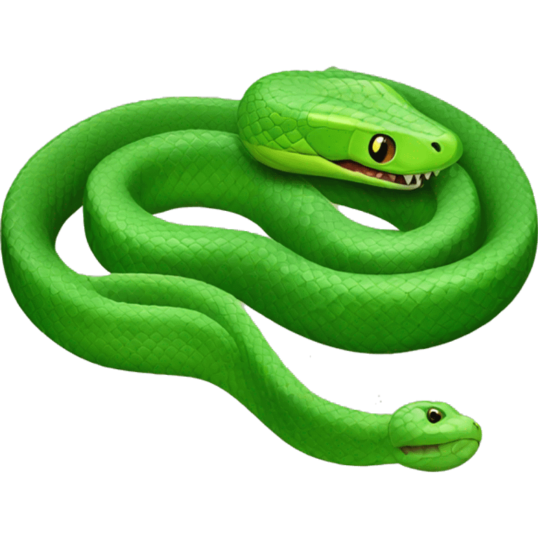 Green mamba snake emoji