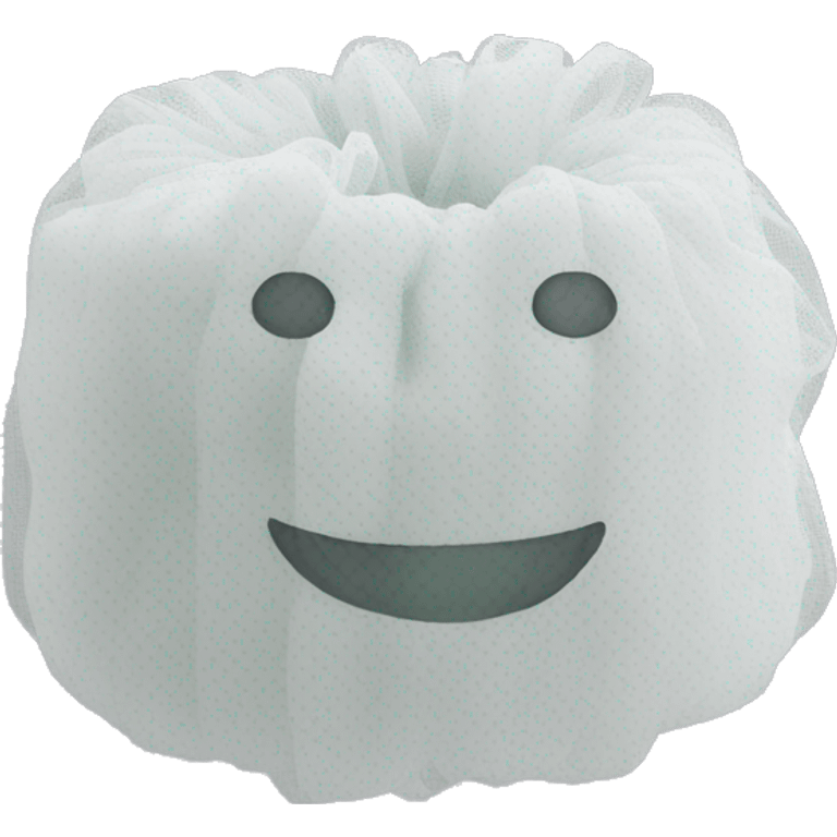 Synthetic mesh loofah emoji