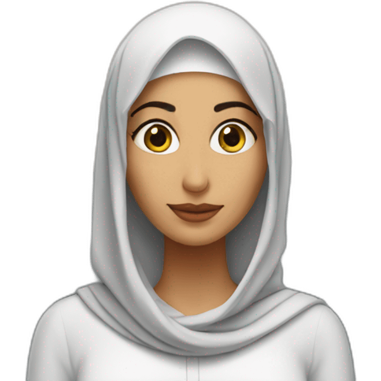 Arabic women with the twin tower behind her emoji