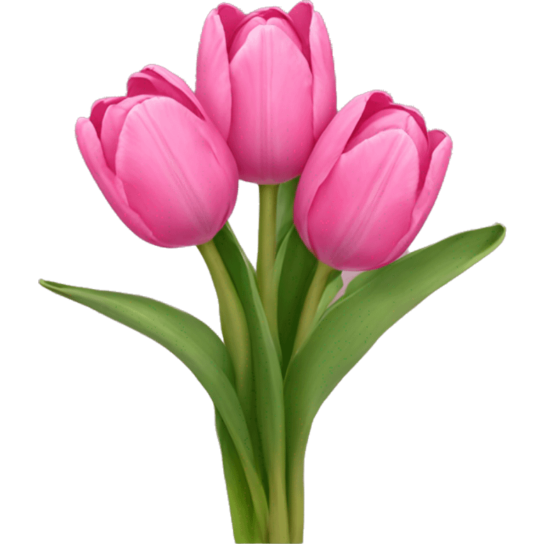 Pink tulip bouquet  emoji