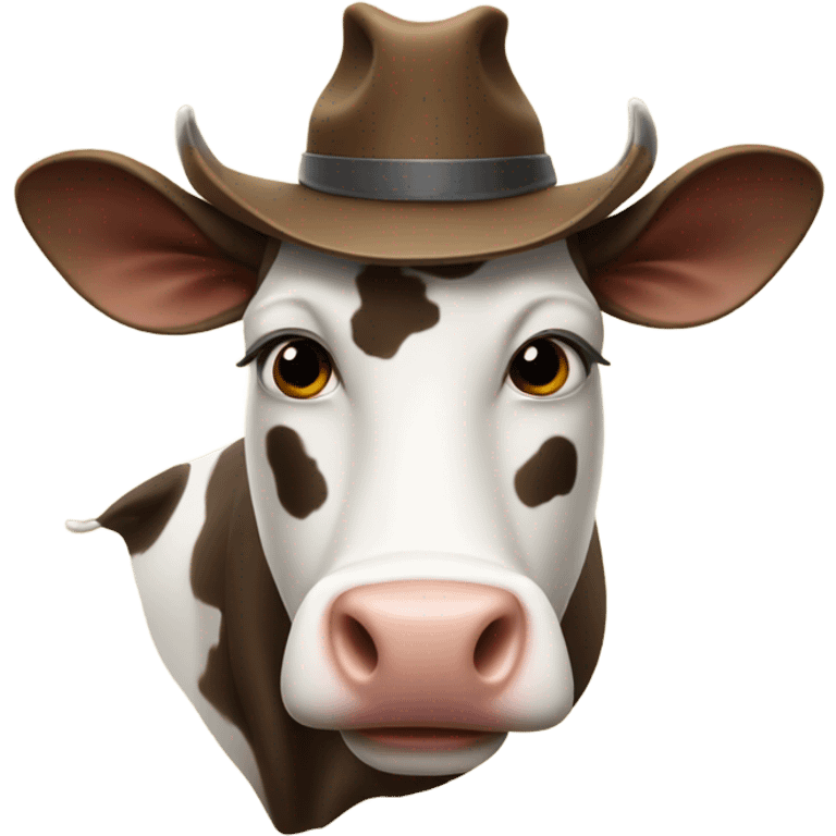 Cow with a hat emoji