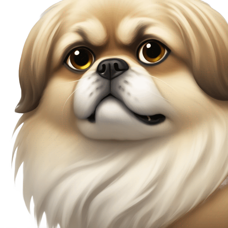 Pekingese laying down  emoji