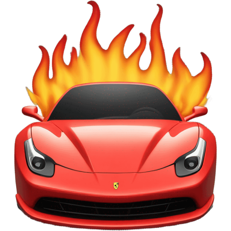 ferrari, fire emoji