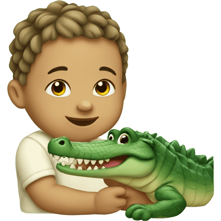 baby with crocodi emoji