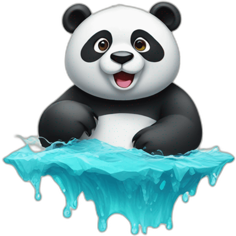 Panda in sea emoji