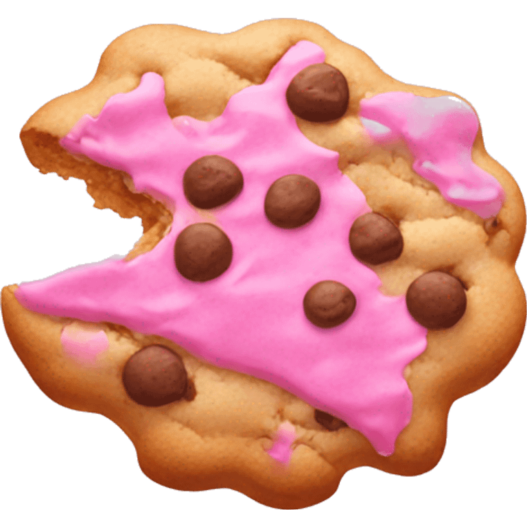 Pink crumble cookie emoji