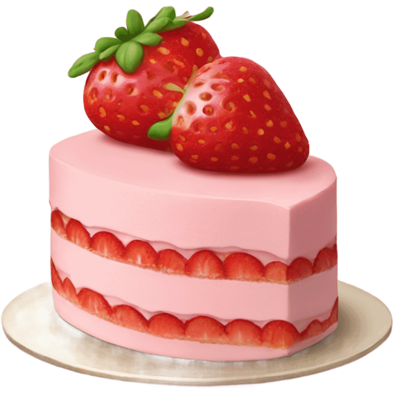 strawberry mousse cake  emoji