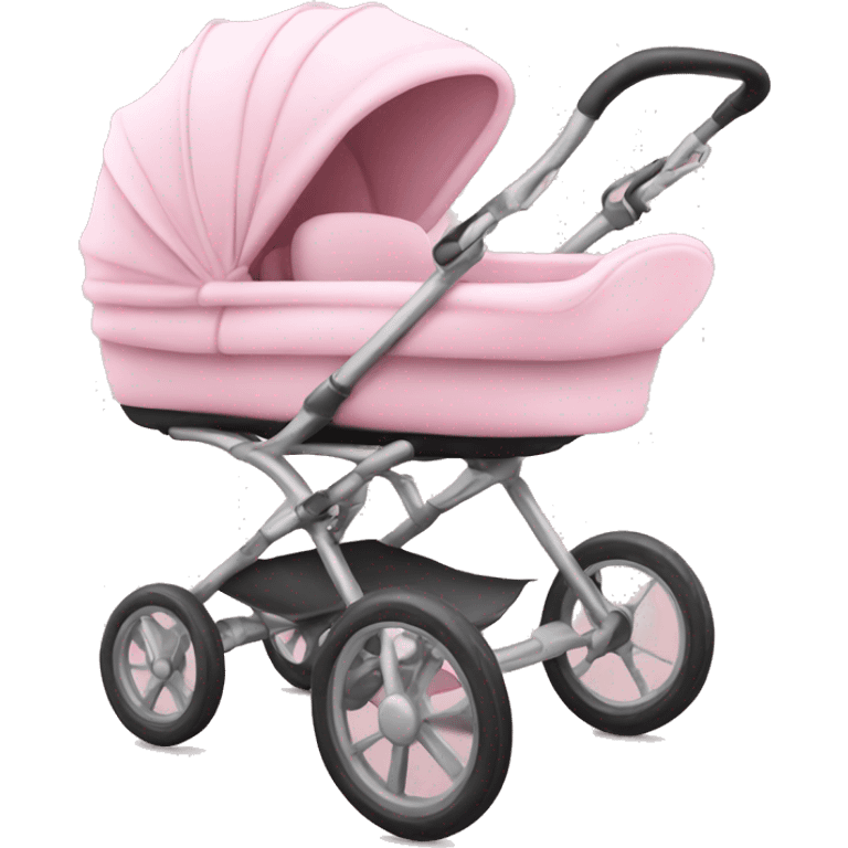 Light pink baby stroller realistic  emoji