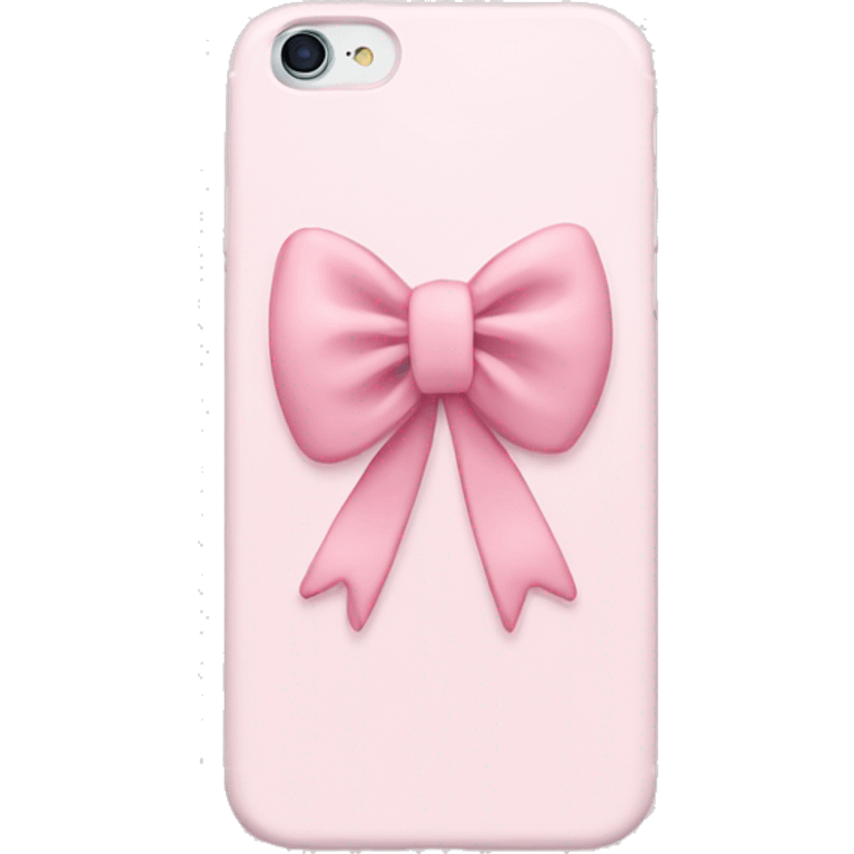 pastel pink iphone with bow emoji