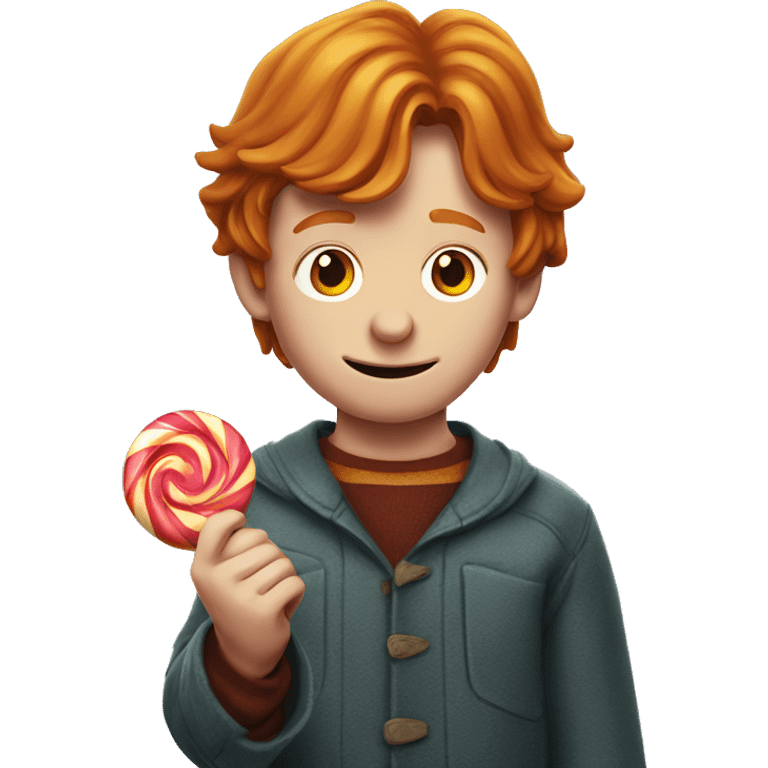 Ron Weasley holds a candy in his hands emoji