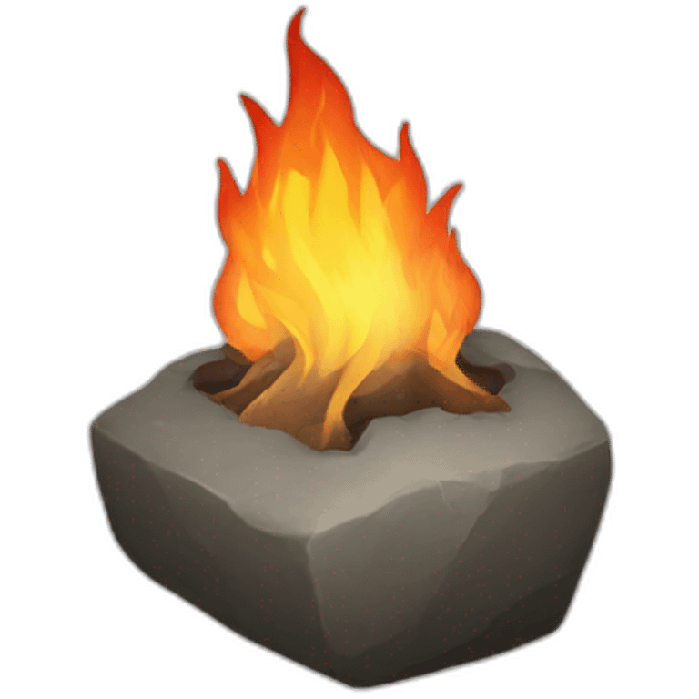 Fire stone emoji