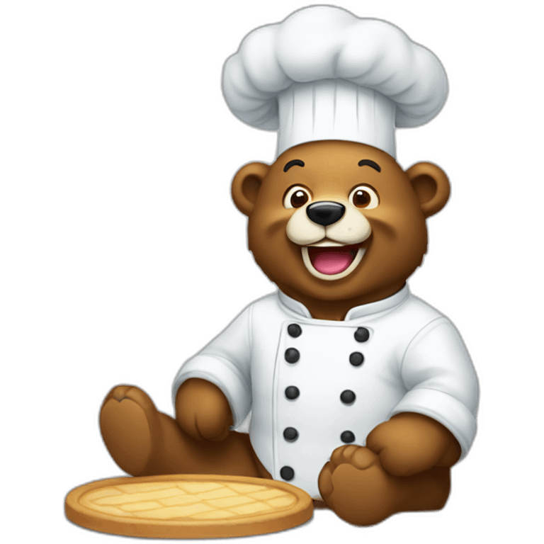 bear chef laugh emoji