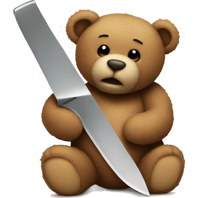 Teddy bear and a knife  emoji