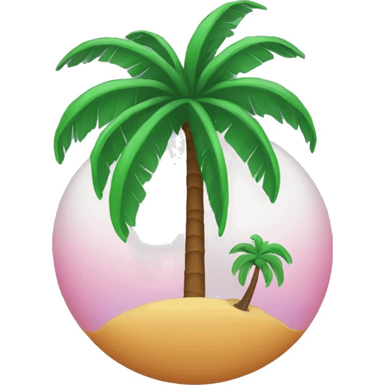 Saturn and palm tree emoji  emoji