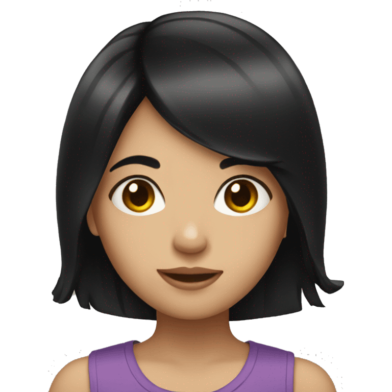 Girl with black hair emoji