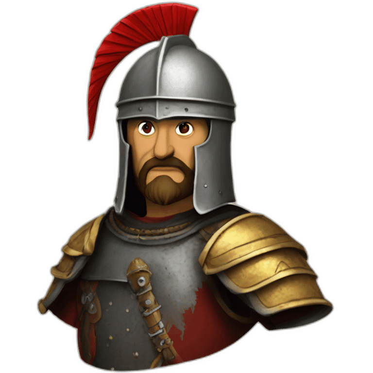 Skanderbeg with his helmet emoji