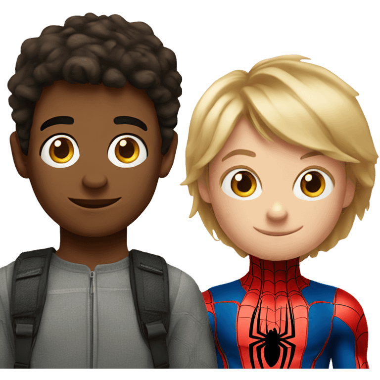 Spiderman and a norwegian boy emoji