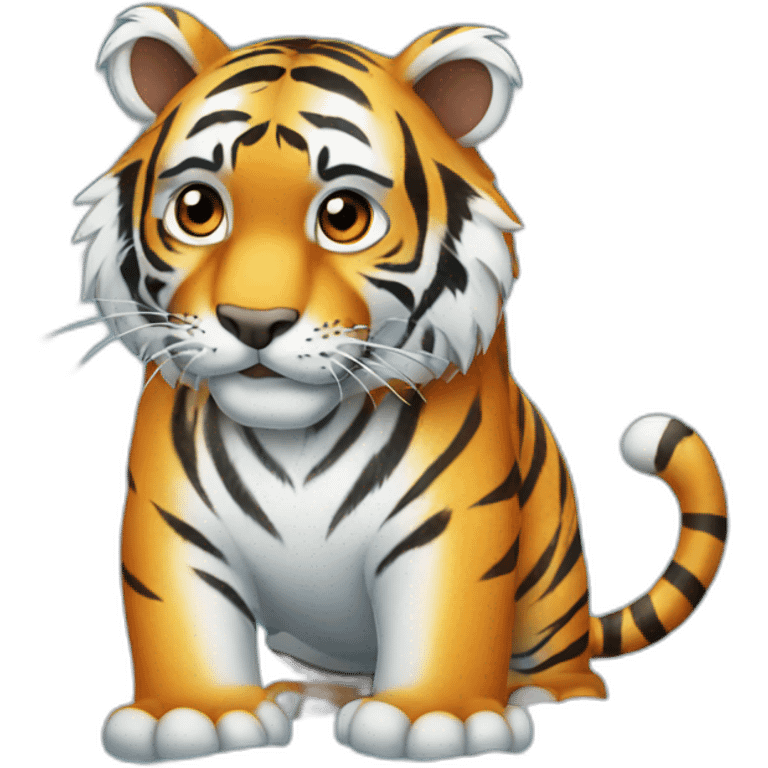 tiger on ice emoji