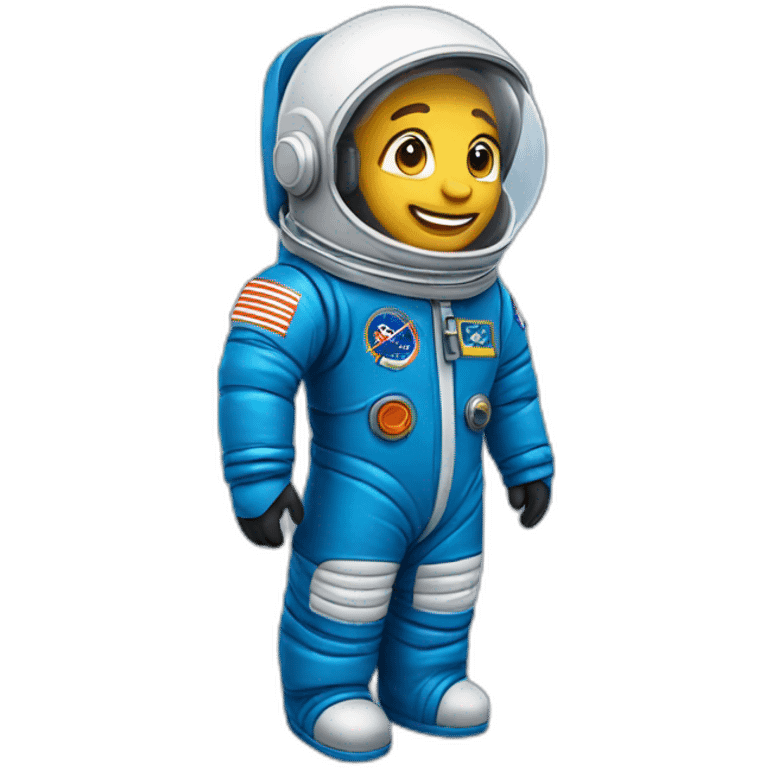 Space explorer with blue spacesuit emoji