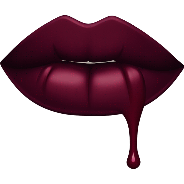 Maroon lipstick mark emoji