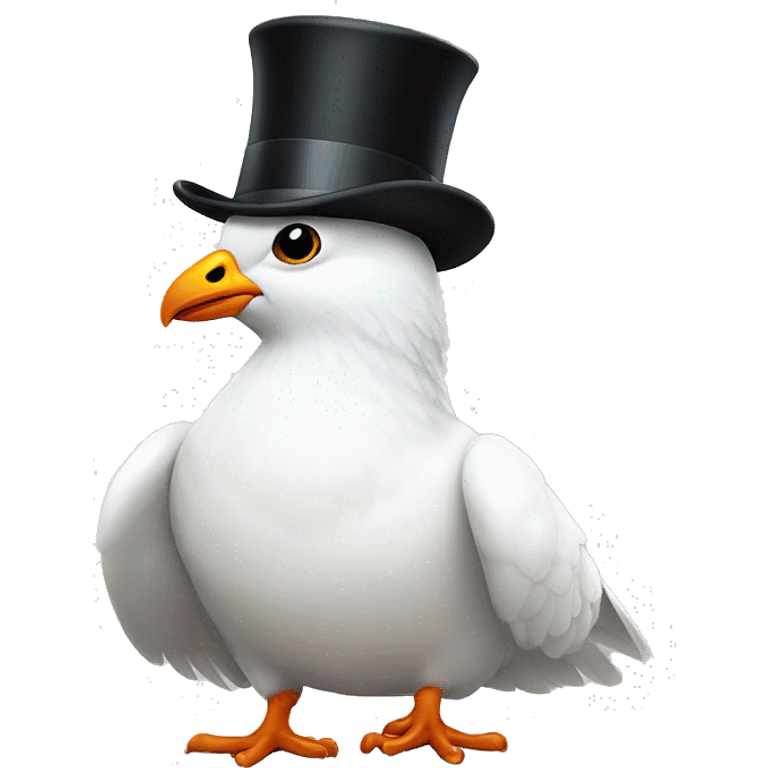  white pigeon a top hat emoji