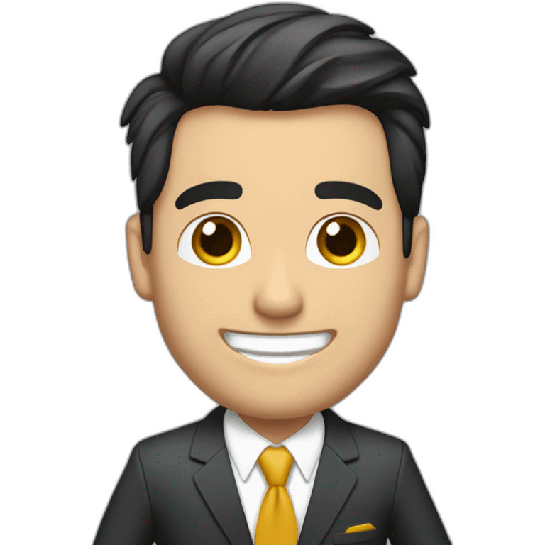 Sergio Alejandro Villanueva Muñoz in a suit smiling emoji