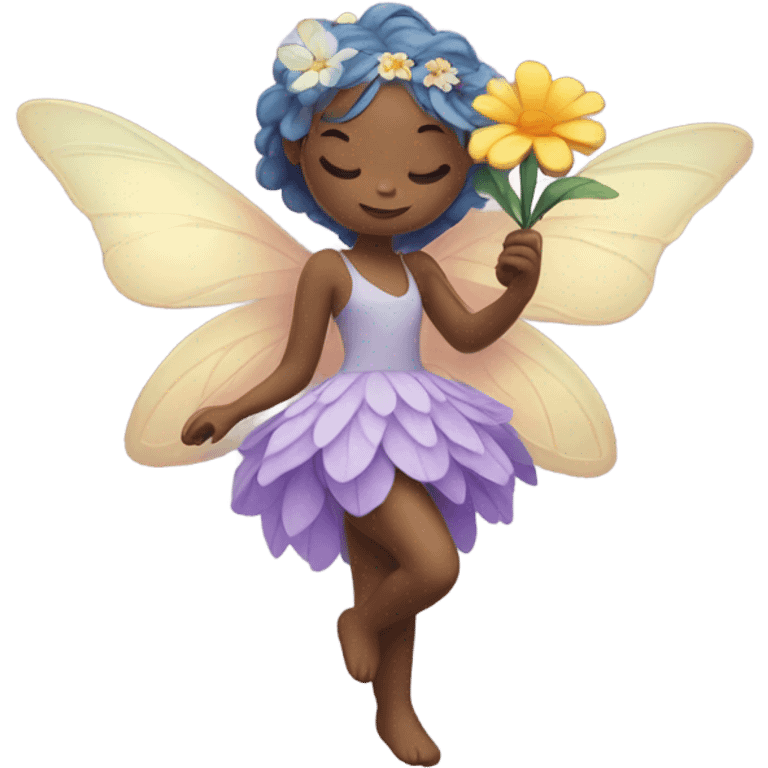 Fairy holding flower emoji