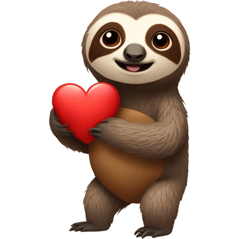 Sloth with a heart  emoji