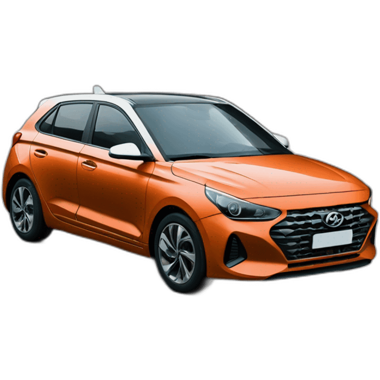 Voiture modèle i20 hyundai vert glauque emoji