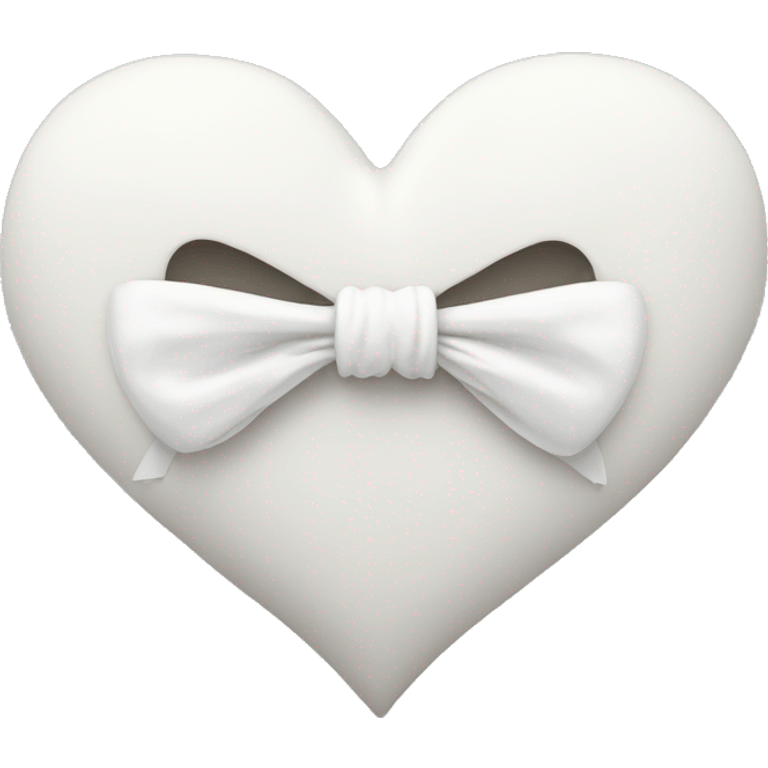 white heart with bow emoji