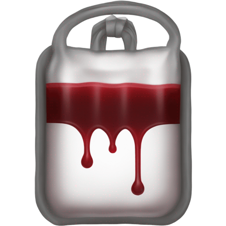 bag for transfusing red dark liquid  emoji